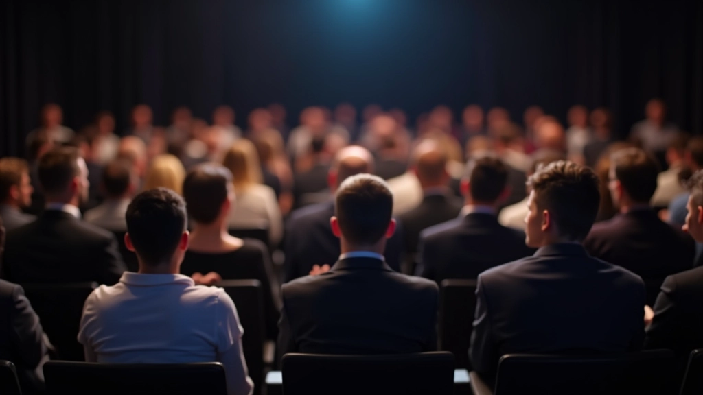 Auditorija klausās lektora prelekciju, tā ir pilna un interesēta